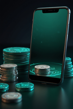 Smartphone avec l’app casino Riverspin